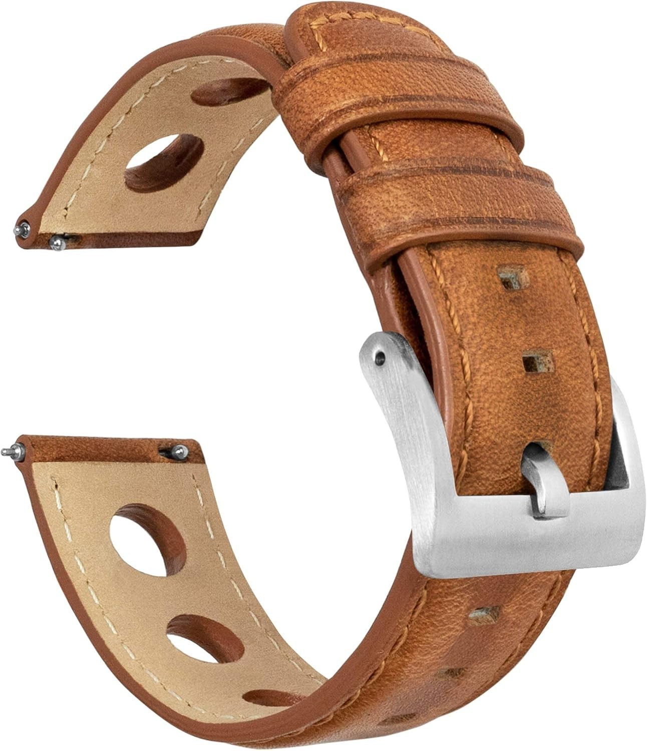 Barton Racing & Rally Horween Leather Straps with Integrated Quick Release Sp…