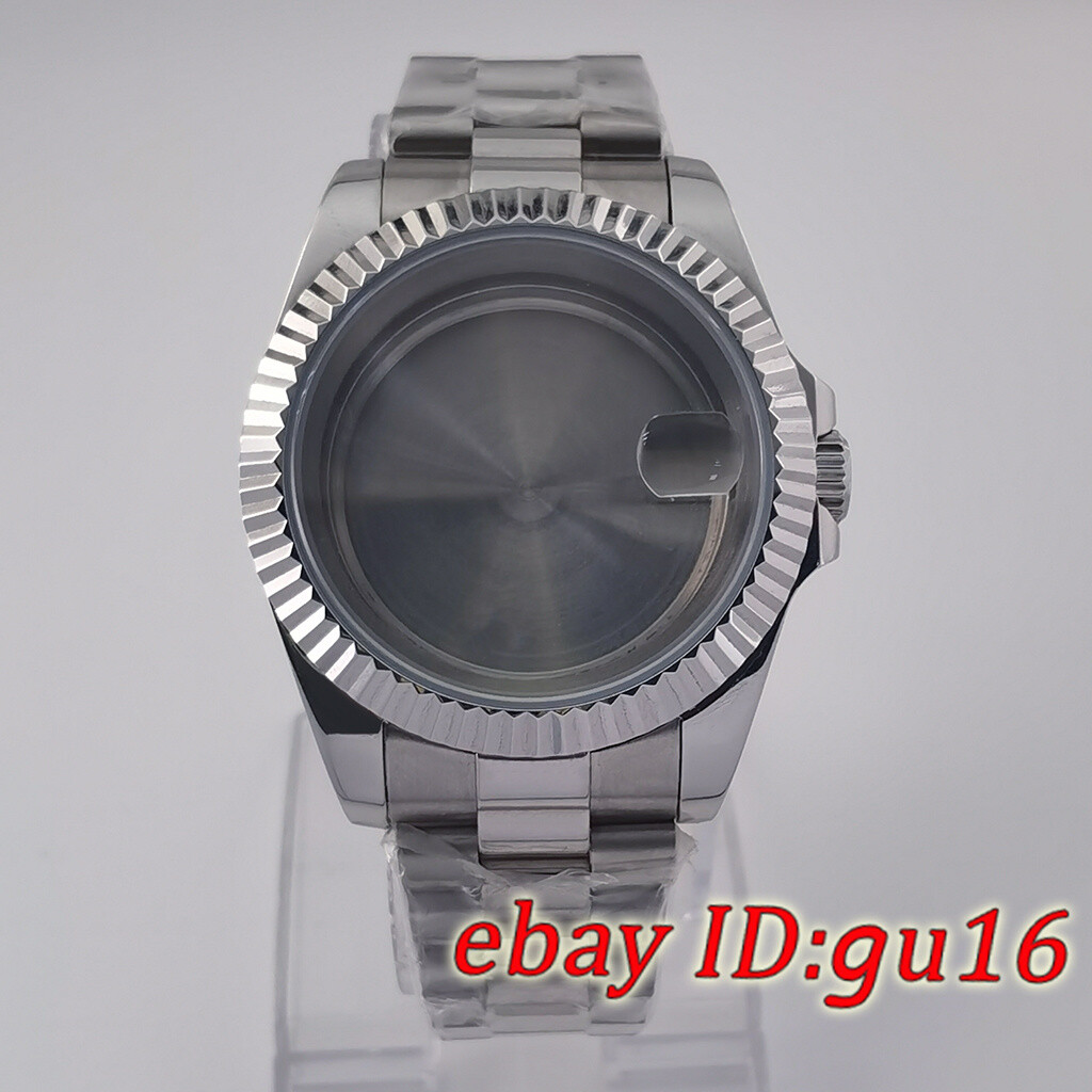 39mm Sapphire glass Watch Case band Fit NH34 NH35 NH36 ETA 2824 PT5000 Movement