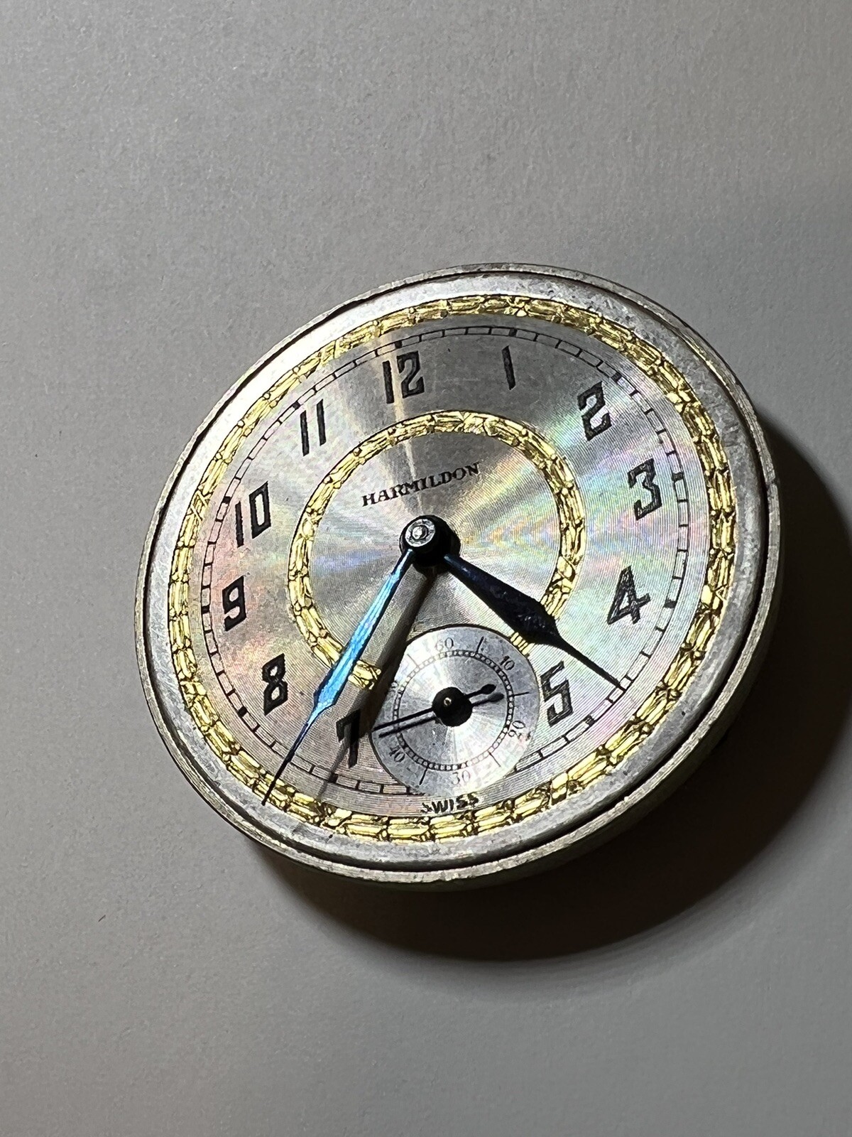 HARMILDON movement pocket watch mens swiss made 16 Jewels ,2 adj