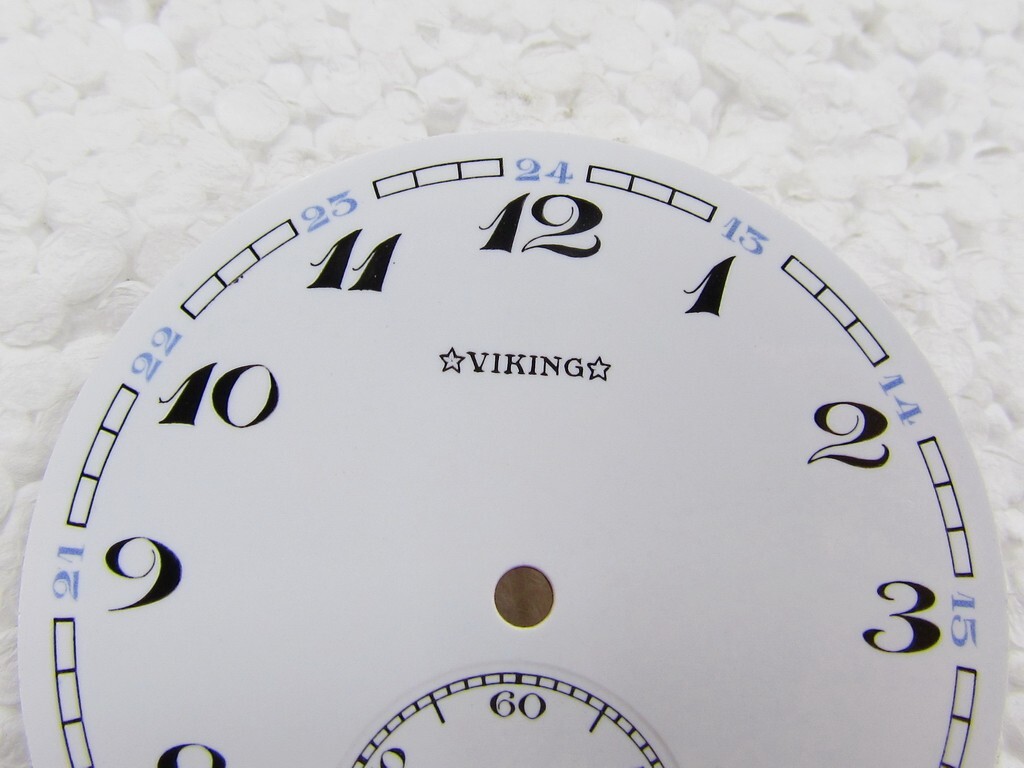 Viking Antique Swiss Original Porcelain Dial Watch-face 44,2 mm for Pocket Watch