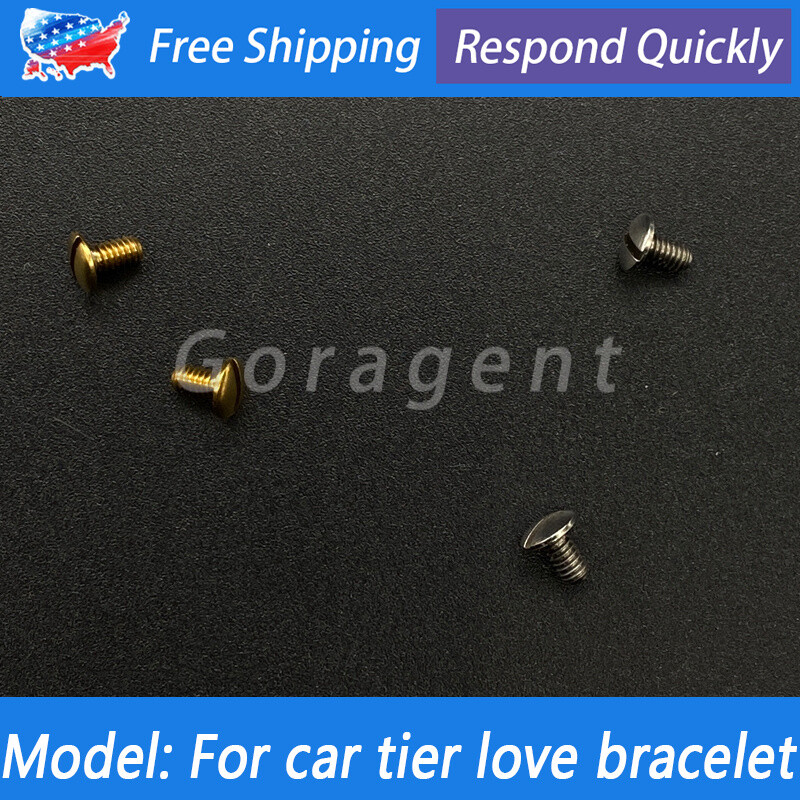 1 Pair Screws Replacement For Love Bracelet (Yellow Gold, Silver)