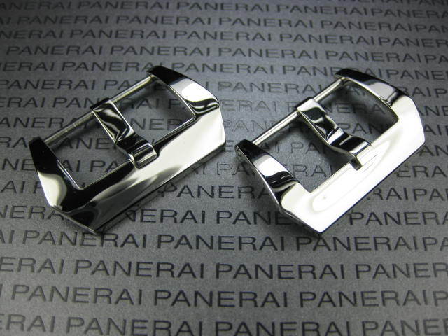 24mm PRE-V SCREW IN Stainless Tang BUCKLE made for PANERAI 2PC Polish 24 2 pcs