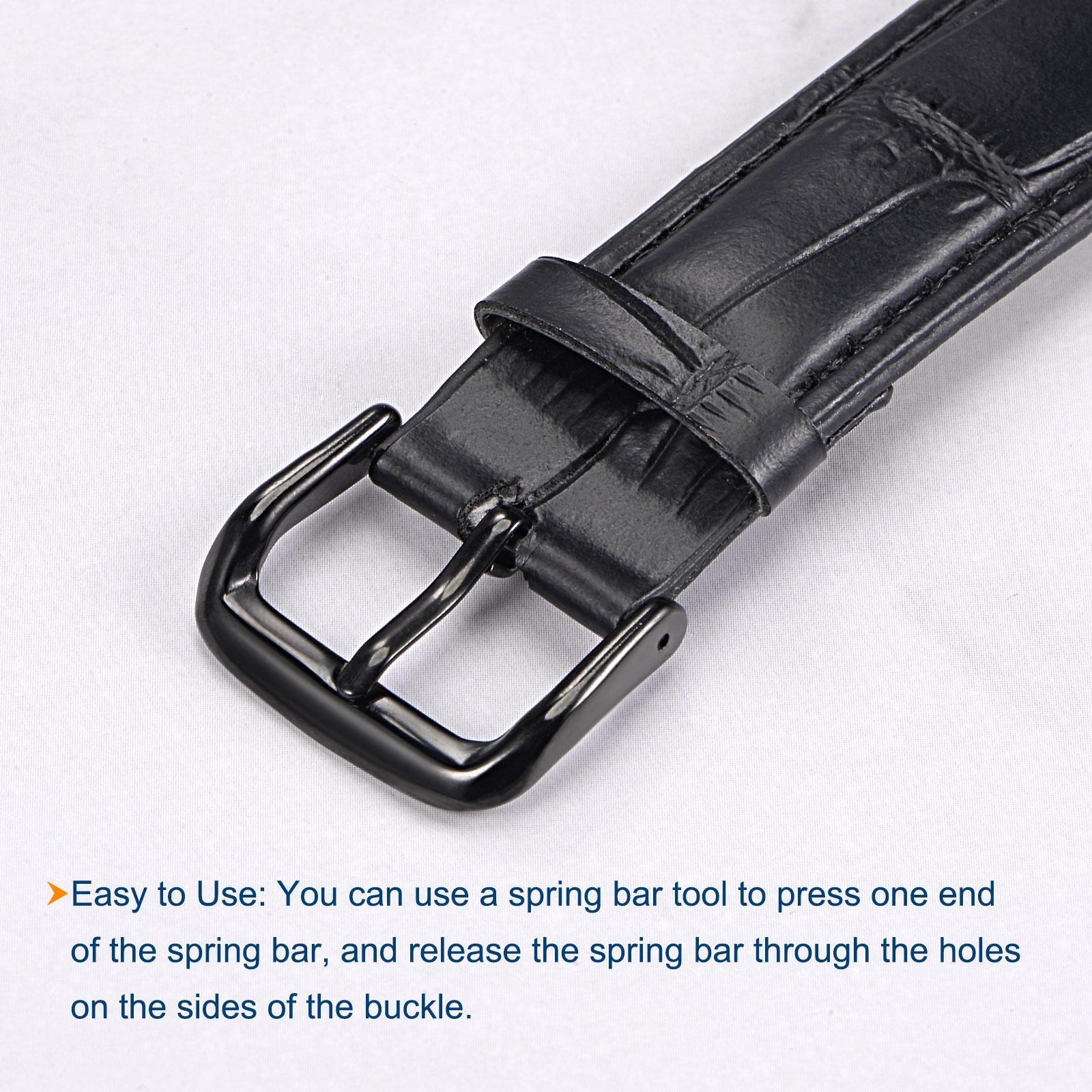 Watch SUS316 Polished PVD Buckle, Silver Tone for 22mm Width Watch Bands 2 Pcs