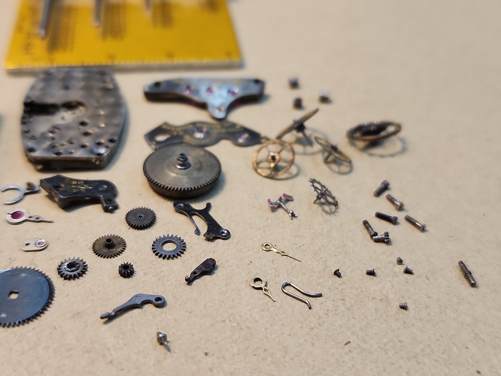 Vintage Tonneau Shape Warwick Swiss 15j 3 Adjustments Movement Parts