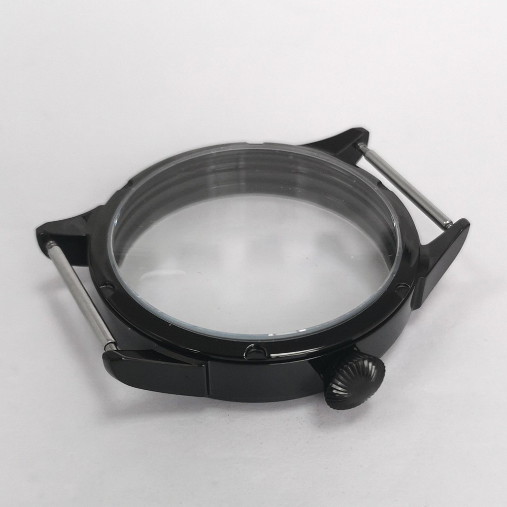 42mm Stainless steel Watch Case Mineral mirror surface For ETA6497/6498 ST3600