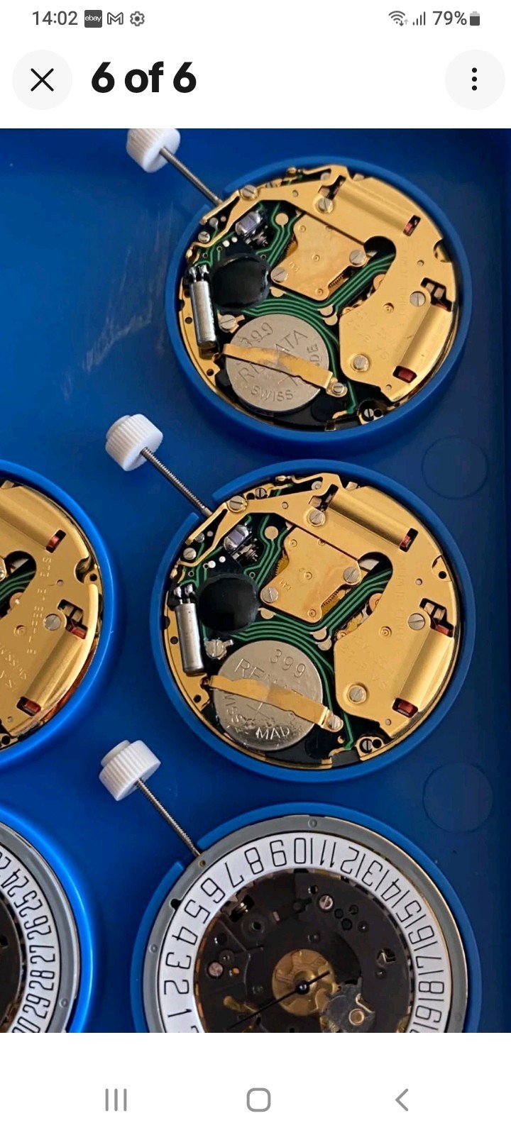 5 genuine Swiss made Chrono Isa Movements 8162-220 Date @4 Factory Sealed BNOS