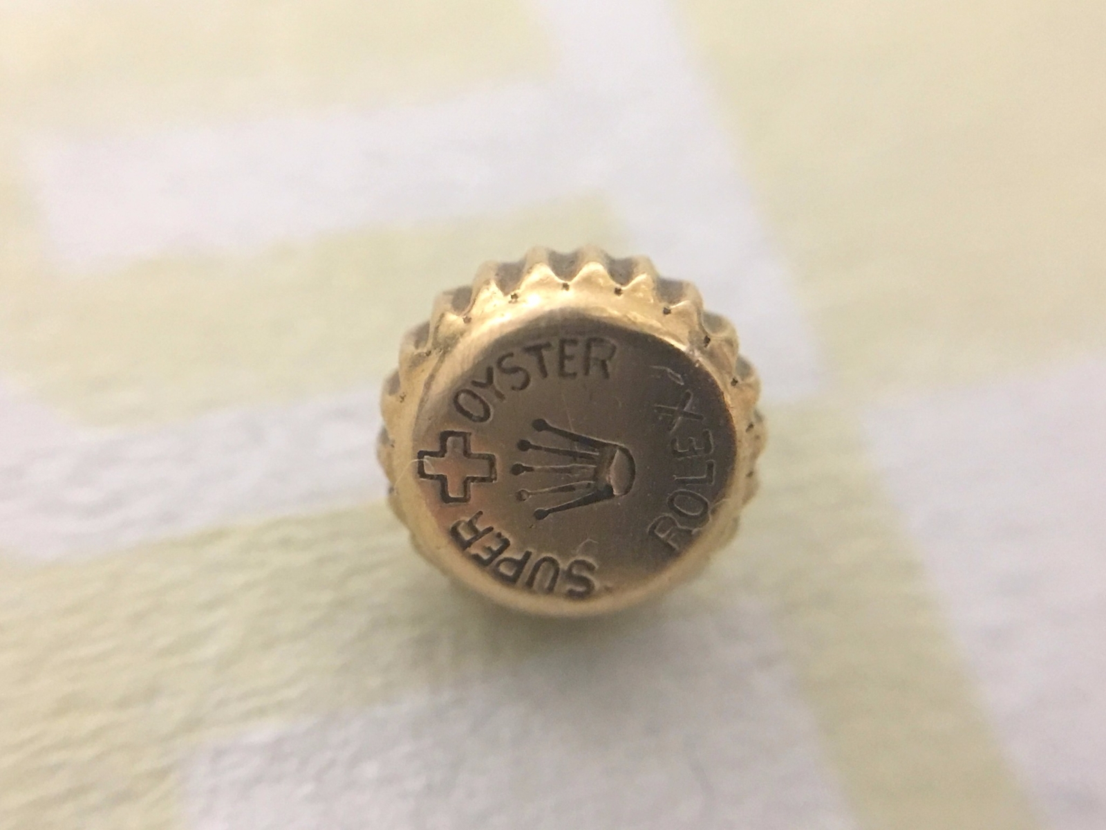 ROLEX SUPER OYSTER PERPE OVETTONE BIG BUBBLEBACK 18KT ROSE GOLD CROWN 6084 #W680