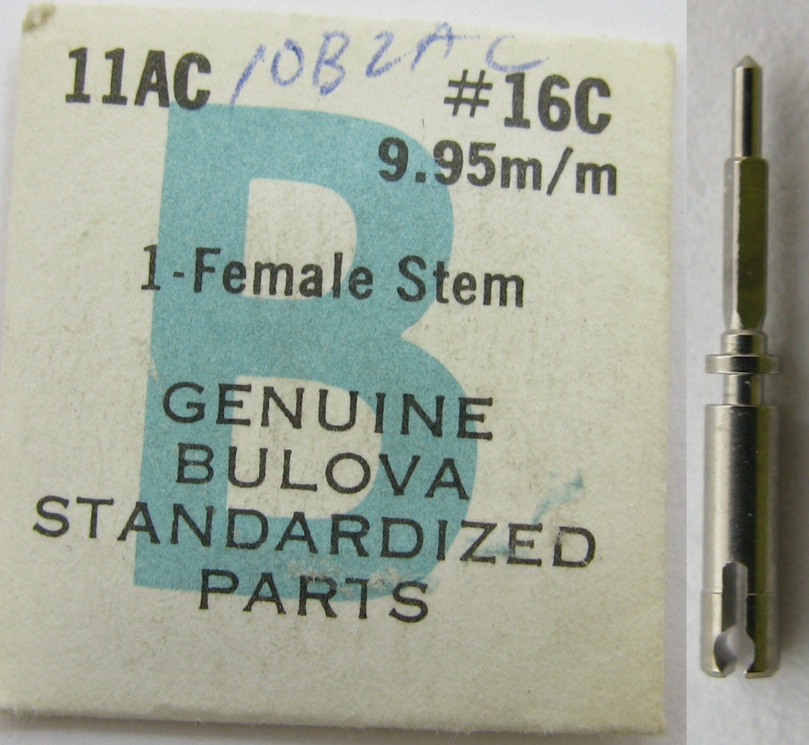 bulova 11AC … watch parts female split winding stem #404