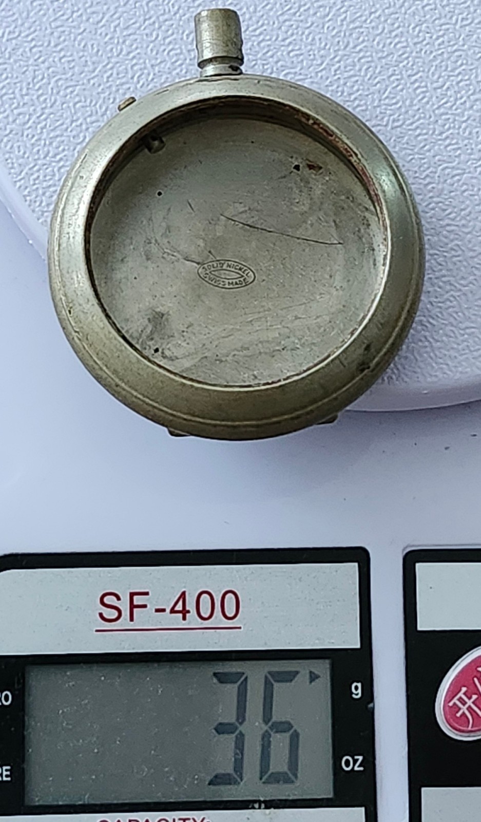 16s Solid Nickel Pocket Watch Case Swiss Made Systeme Roskopf Invincible