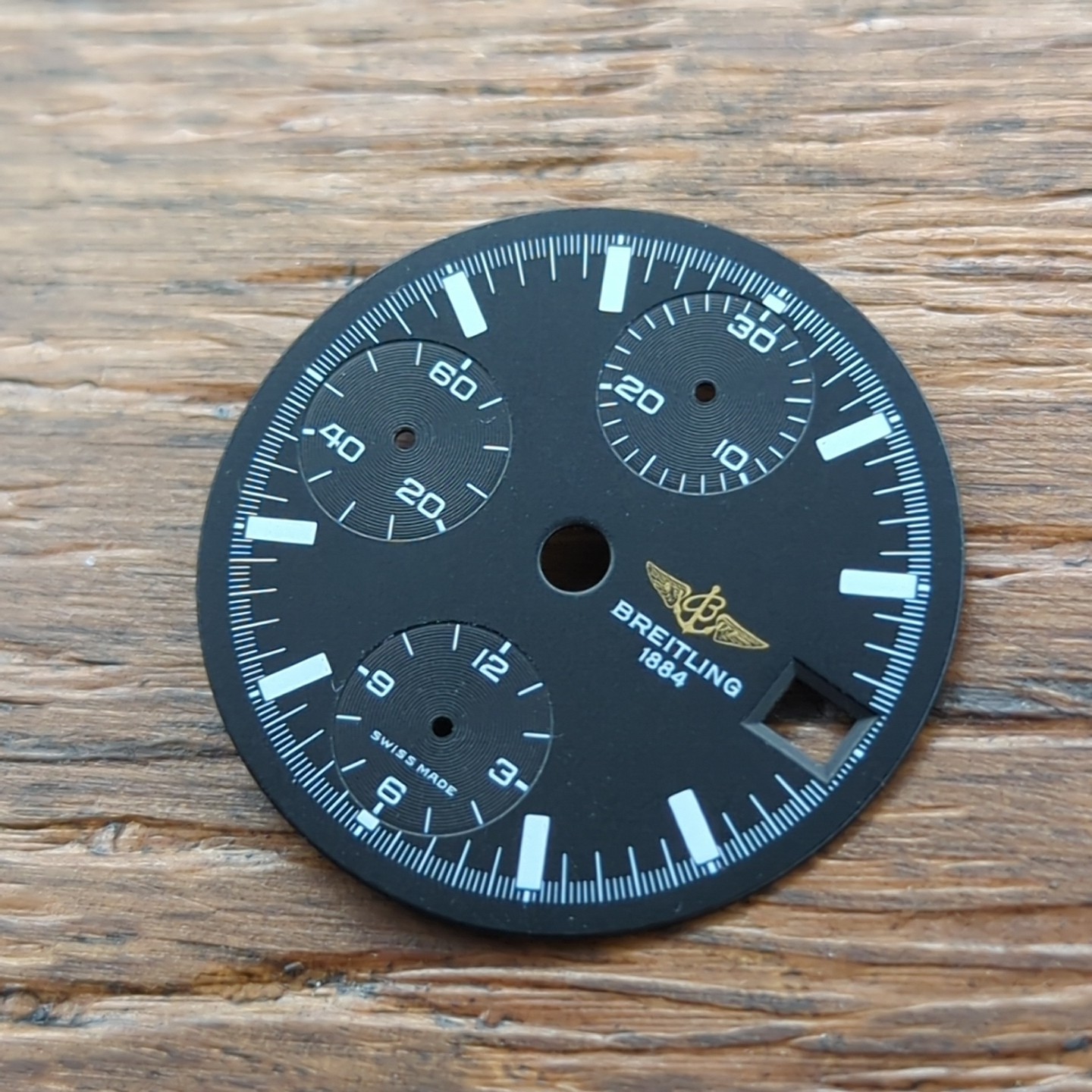 Vintage Breitling Chronomat Black Watch Dial 28.5mm Chronograph (O10)