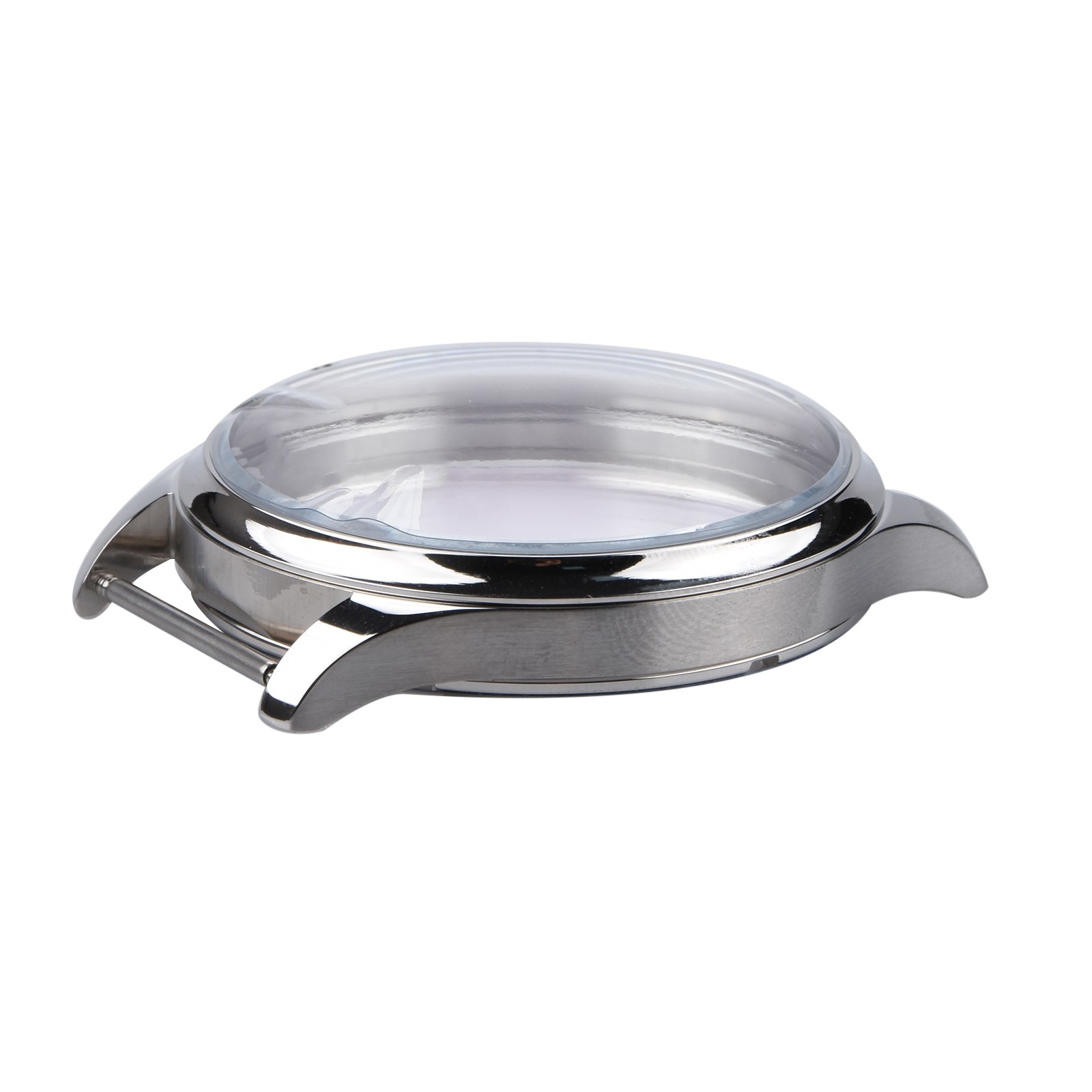 Silver 44mm Stainless Steel Watch Case For ETA6497/6498 Movement Replacement zz