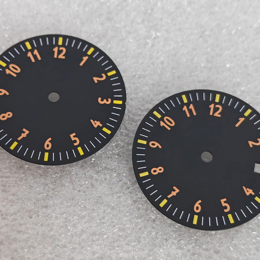 28.5mm Single / No Calendar Watch Dial Green Luminous for NH35/36/4R/7S Movement