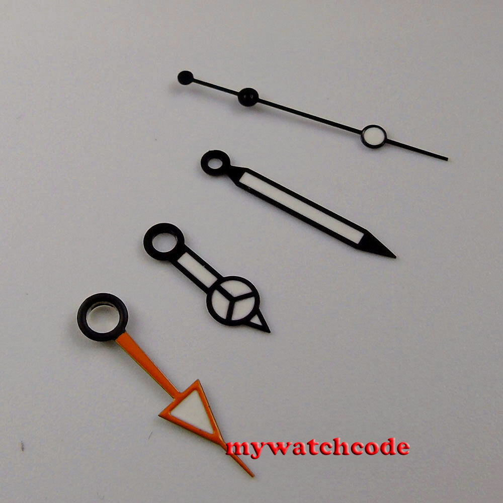 Orange GMT Black Edge White Watch Hands For Japan NH34A NH35A Nh36A mingzhu 3804