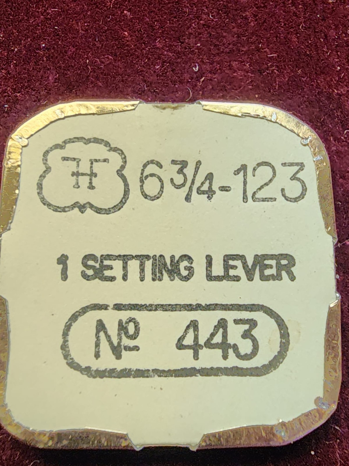 Vintage Swiss Watch Parts – AS 11½–1746 & H 6¾–123 Setting Levers No. 443 – Pre-