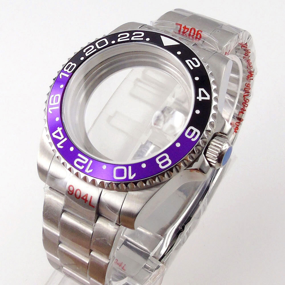 Tandorio 40mm Watch Case 20ATM Diver Sapphire Glass Fit Auto NH35 NH36 PT5000