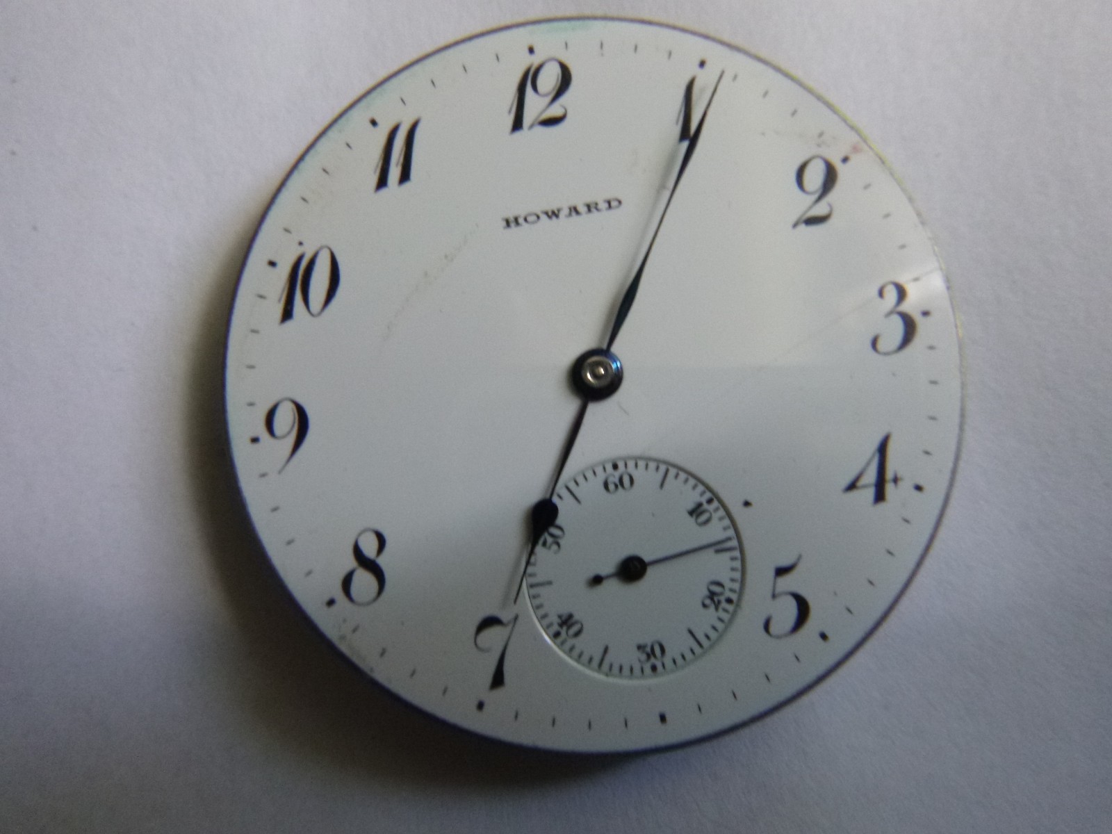 12 x 14s Howard 17j pocket watch Movement #1229503 for parts/repair ticks
