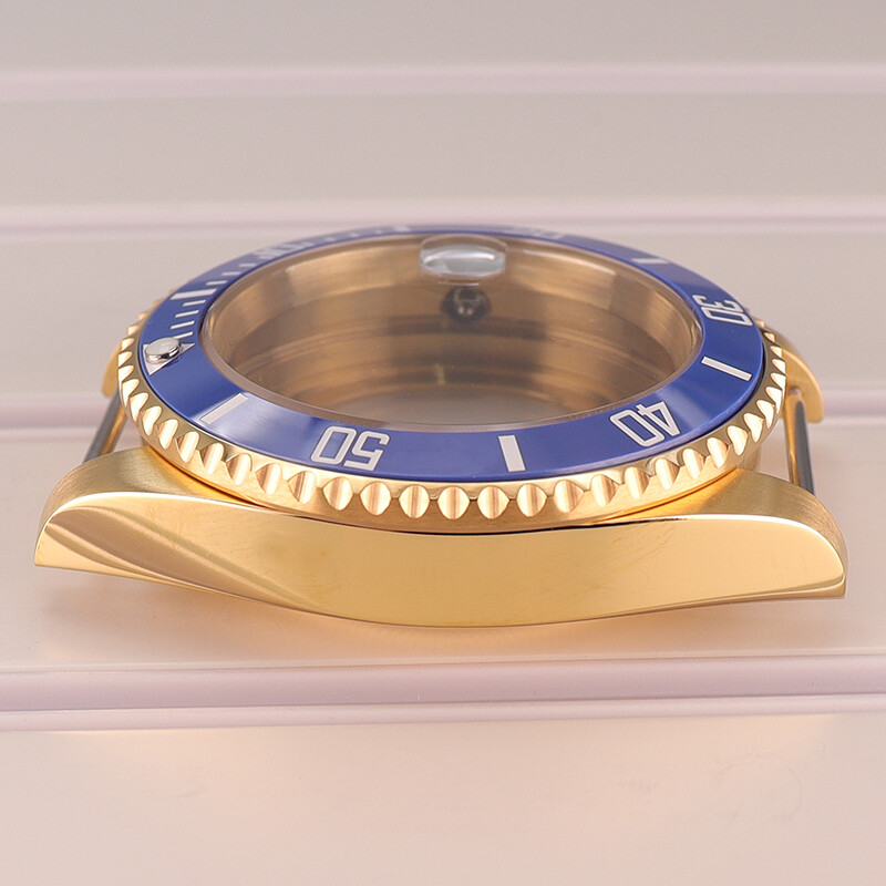 40mm Golden 316L Stainless Watch Case Dive 20ATM For NH35 NH36 NH34 2824Movement