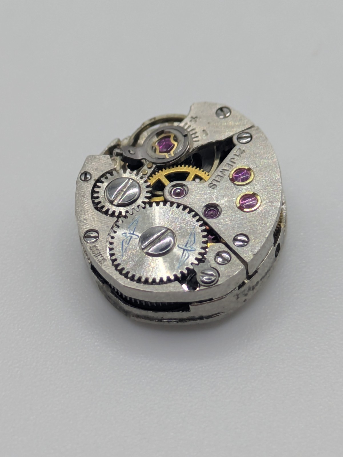 Rotary AS 1677 21 Jewels Manual Watch Movement Dial Parts Repair Untested