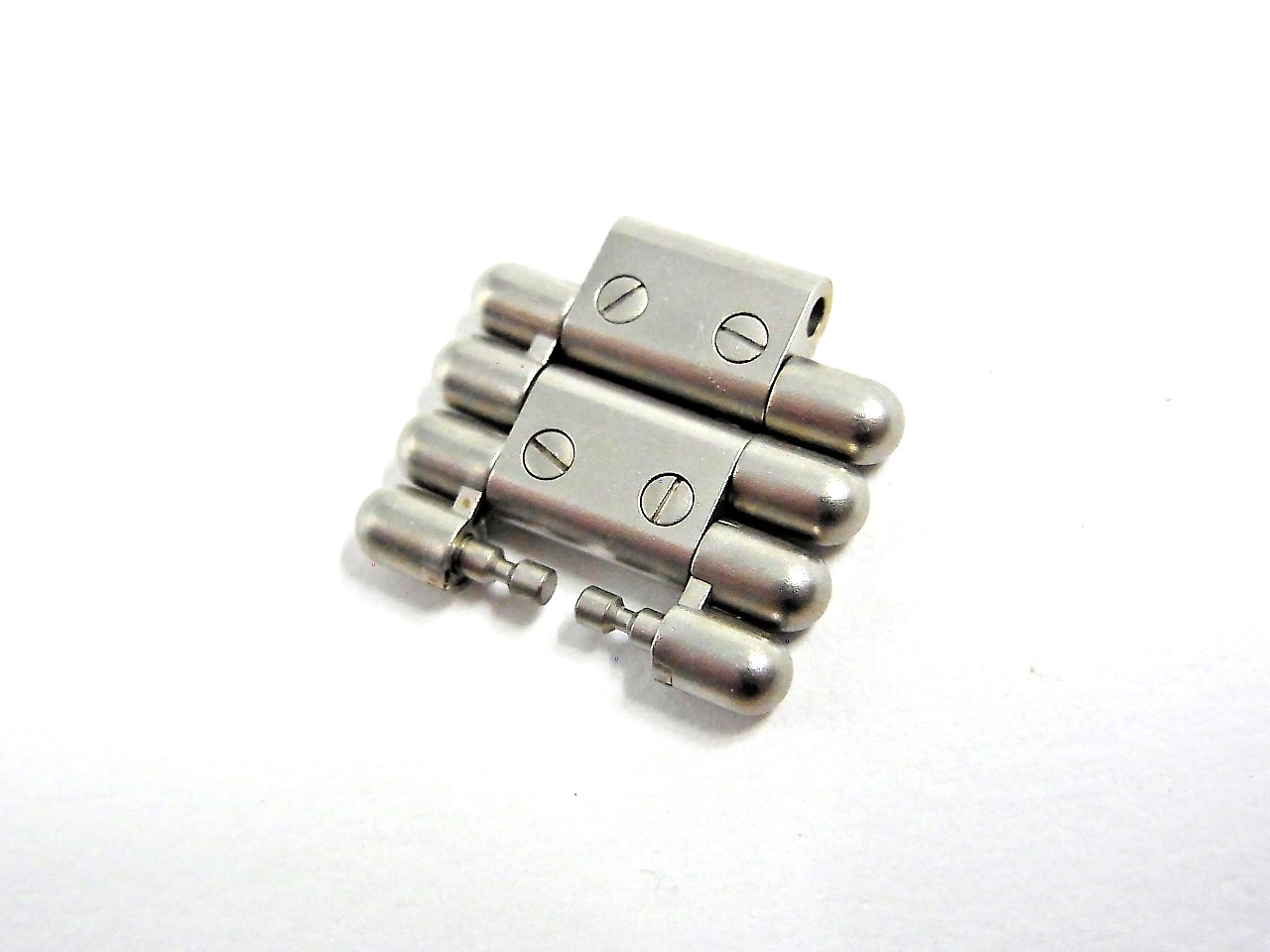 Cartier Must 21 Watch 17mm Genuine SS Link Band Bracelet Parts 2pcs set Mint (c