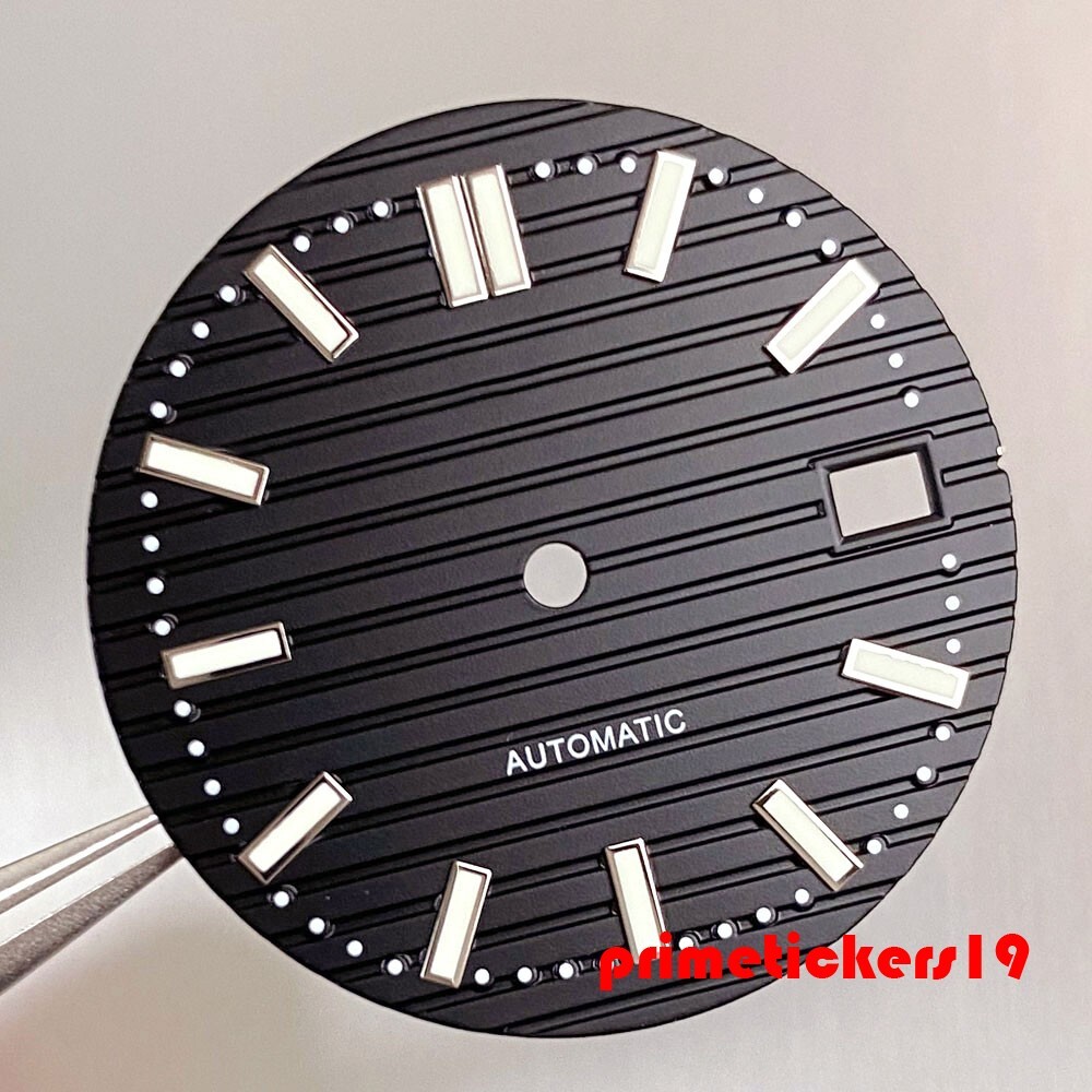 Fit NH35 Black PVD Square Watch Case+Band+Dial Set Sapphire Wristwatch Mod Parts