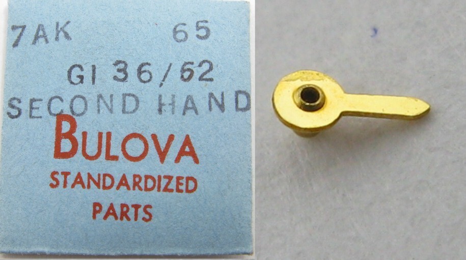Bulova Watch caliber 7AK one gilt second hand #65 / GI36/62