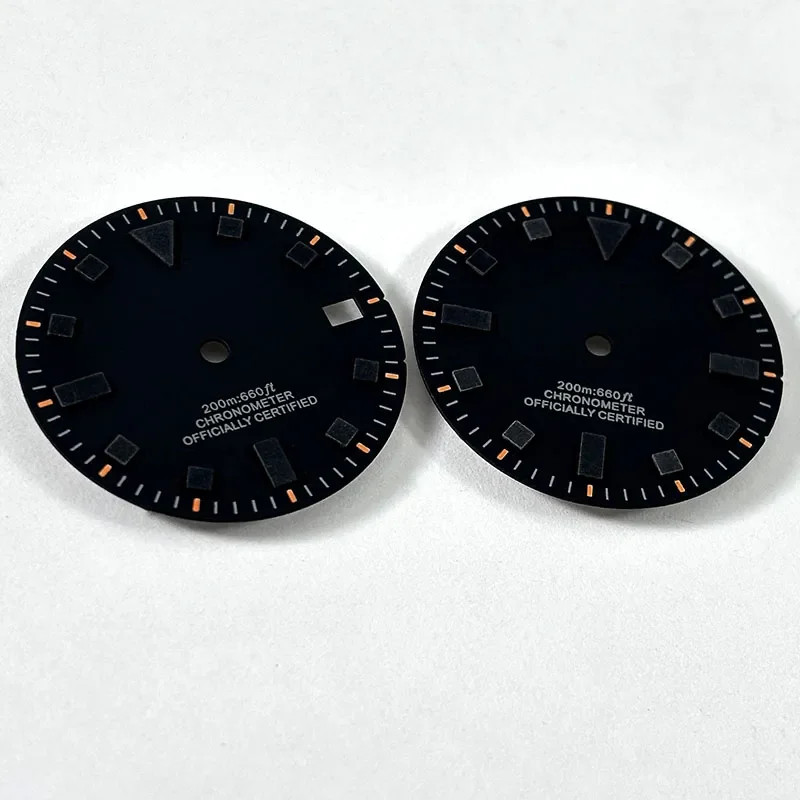 Retro Matte 28.5mm Dial Black White 50-layer Dark Green Lume NH35 Movement
