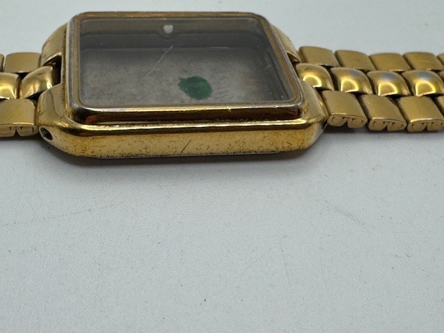 Vintage Mathey Tissot Gold Tone Watch Case and Band ONLY NO Movement