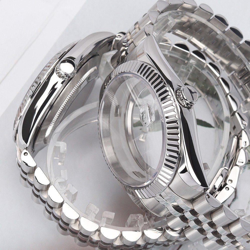 40mm Oyster Date Watch Case+Jubilee Bracelet Sapphire For Seiko NH35 36 Movement