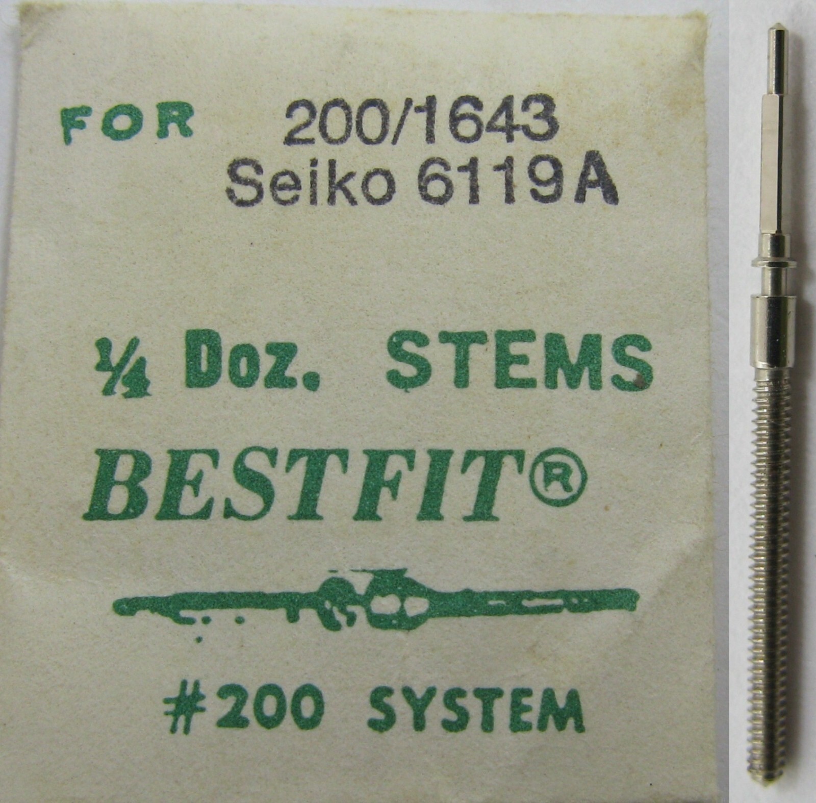 Seiko watch part: stem 6119A winding stem #200/1643