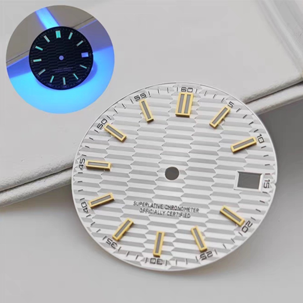 NH35 Dial 28.5mm Blue Stripe Dial Blue Luminous for NH35/36 Movement Watch Parts