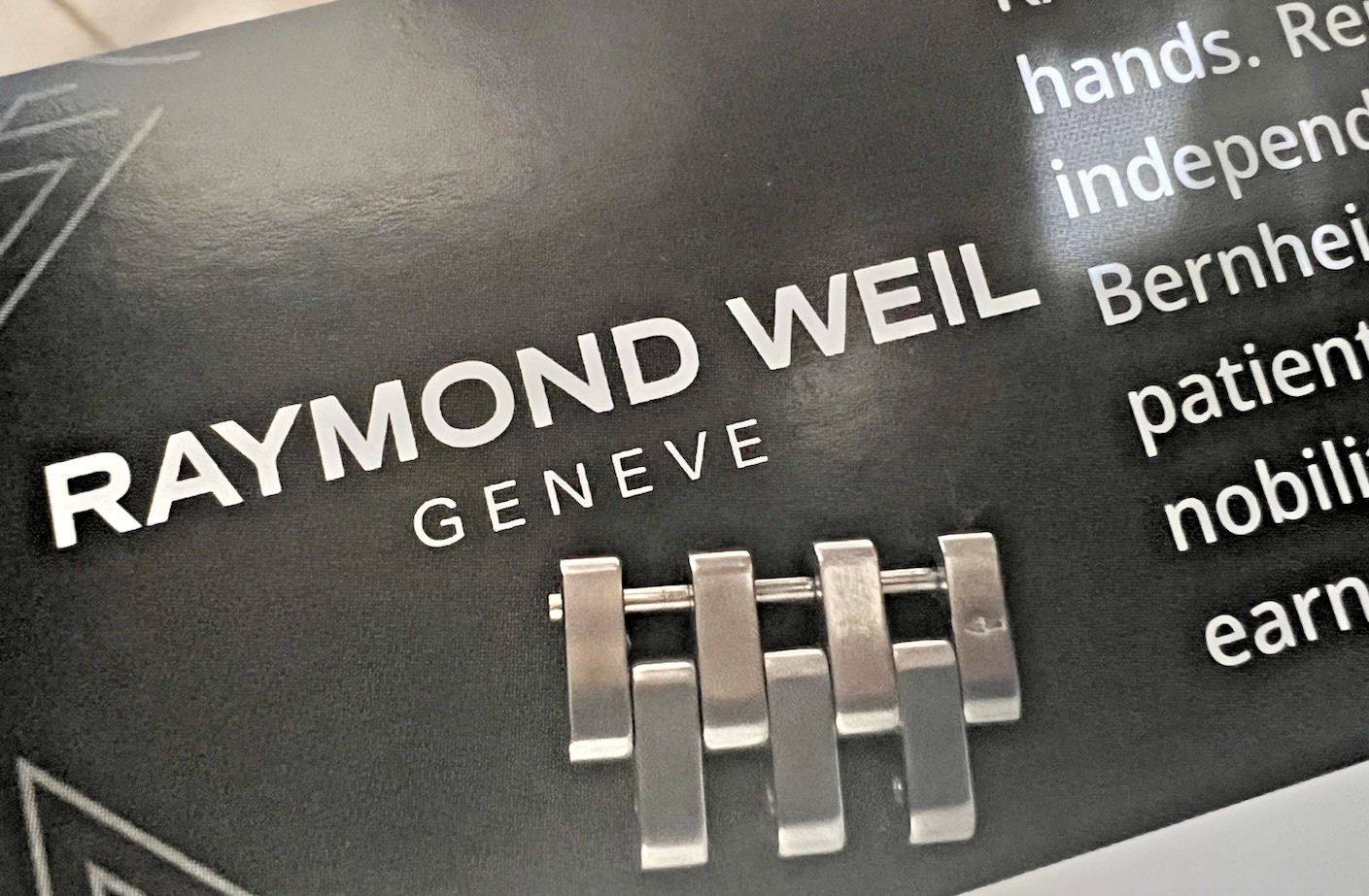 Raymond Weil TRADITION Watch Bracelet Link 18mm Stainless Steel NEW Swiss