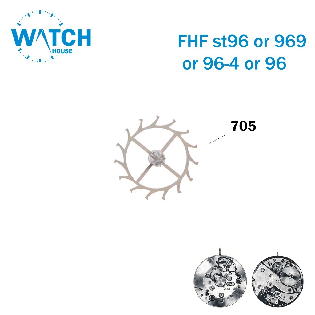 Escape Wheel For Movement FHF ST96/969/96-4/96- Swiss Made Part No 705.