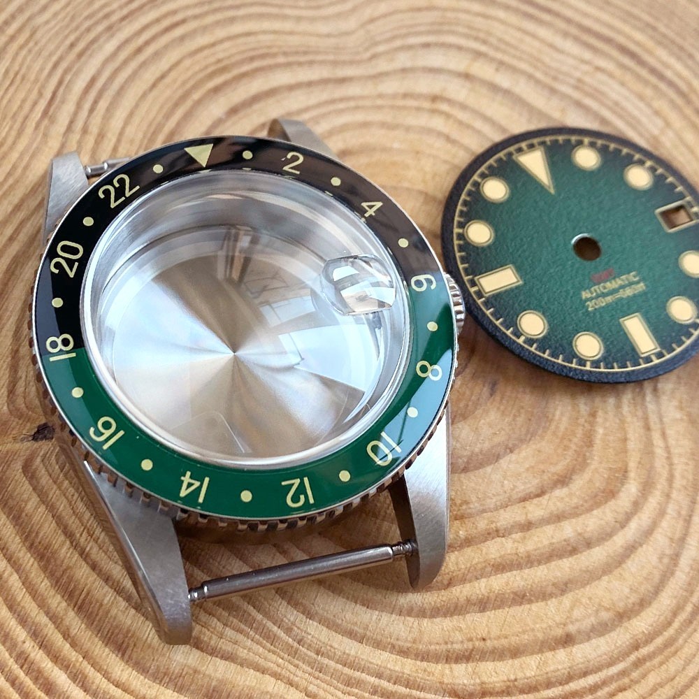 New Tandorio 38mm Sapphire Diver Watch Case Fit For NH34 NH34A Movement Luminous