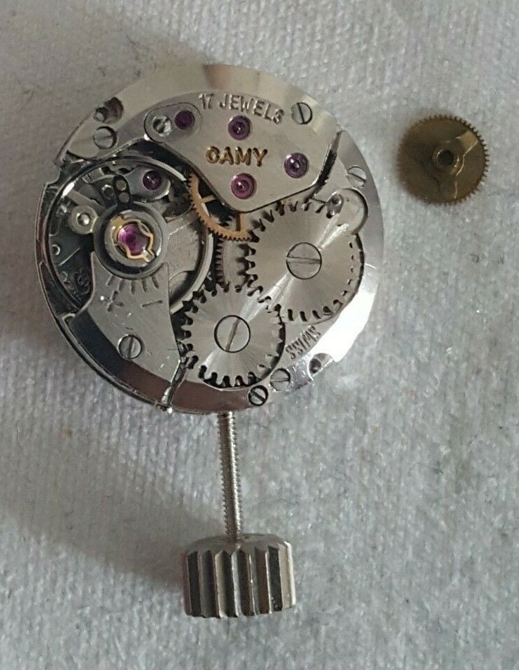 CAMY (ETA Caliber 2412) Wind-up Movement Hour Wheel Height 1.25mm + Dial + Hands