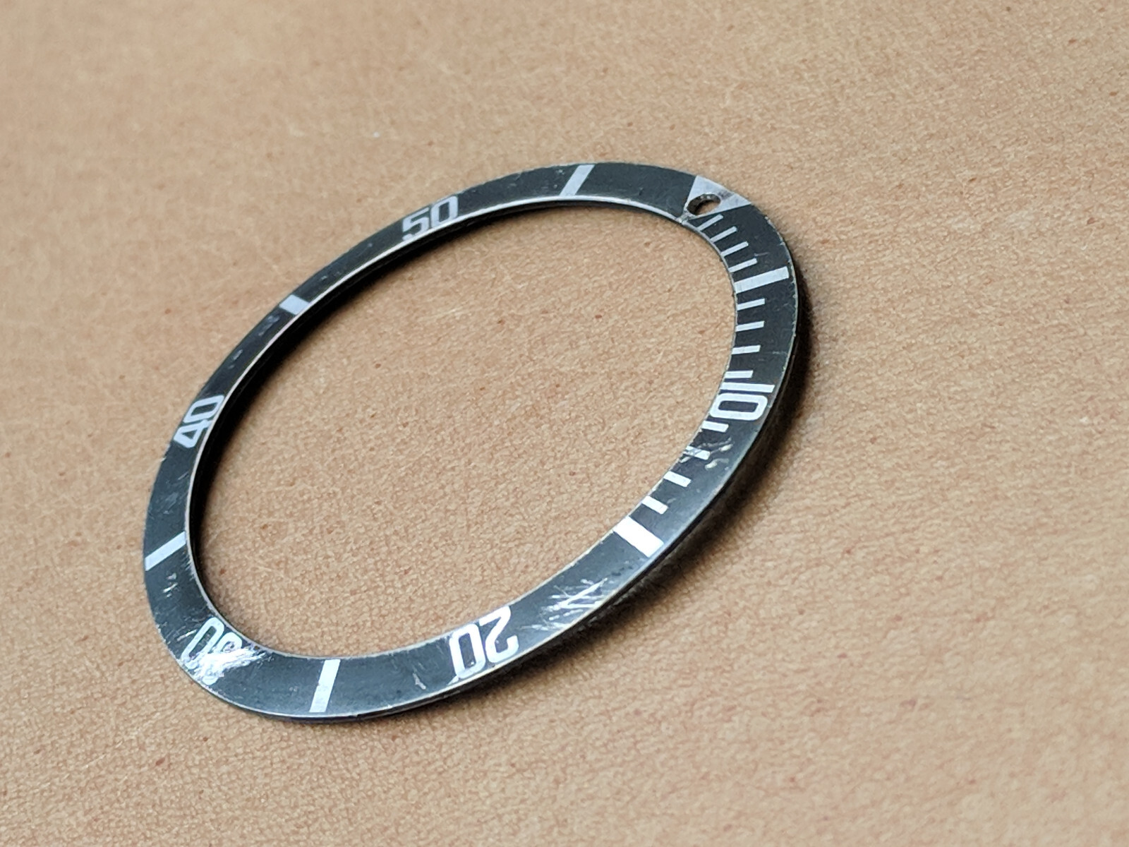 AFTERMARKET DAMAGED Faded Long 5 Bezel Insert For Rolex MF 5513 ***READ BELOW***