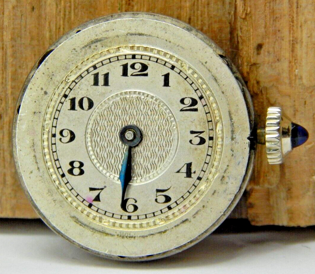Vintage Sorority Watch Co 15 jewel 2 Adjustment wrist watch movement with dial