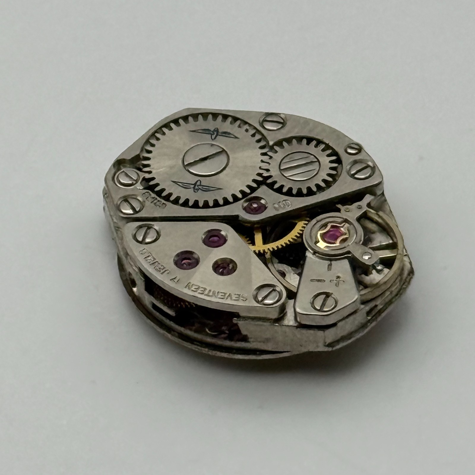 FHF 609 Watch Movement Rotary 17 Jewels Swiss Manual Wind Parts Repair 15.3mm