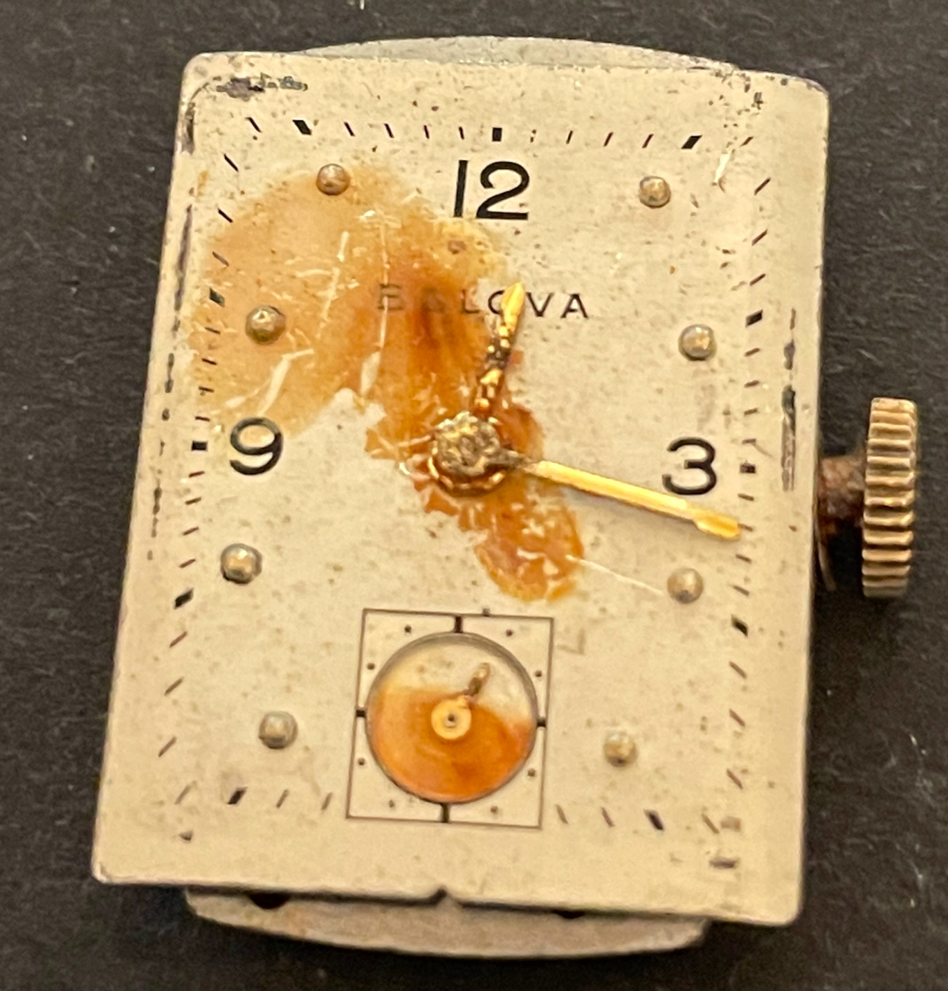 Vintage Bulova Cal 7AK Men’s Watch Movement Parts Good Balance 7 AK 21j USA