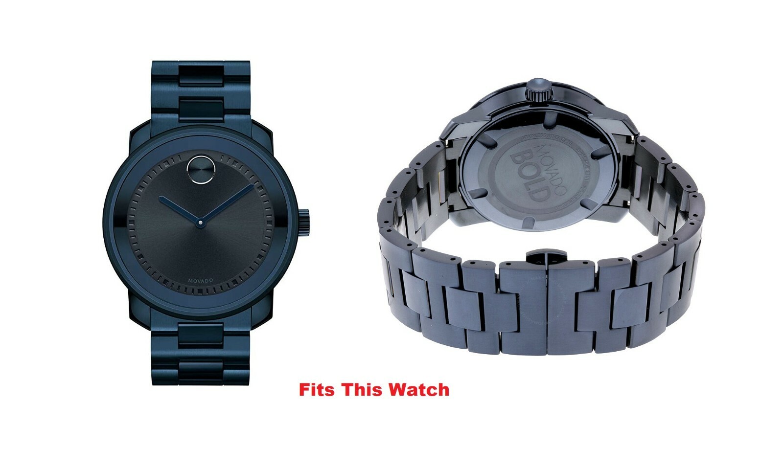 Movado Bold Blue PVD Men’ Watch 3600296 Case End Link MB.01.1.34.6159