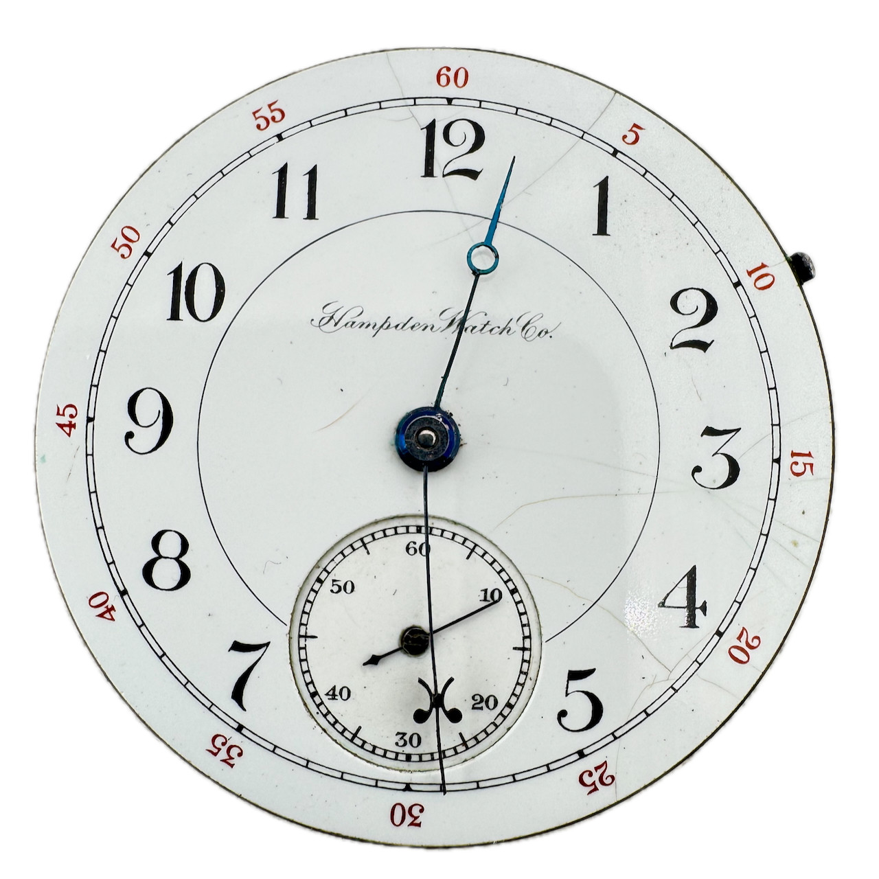 Antique 18s 1894 Hampden 17j Railroad Pocket Watch Movement John C. Dueber USA