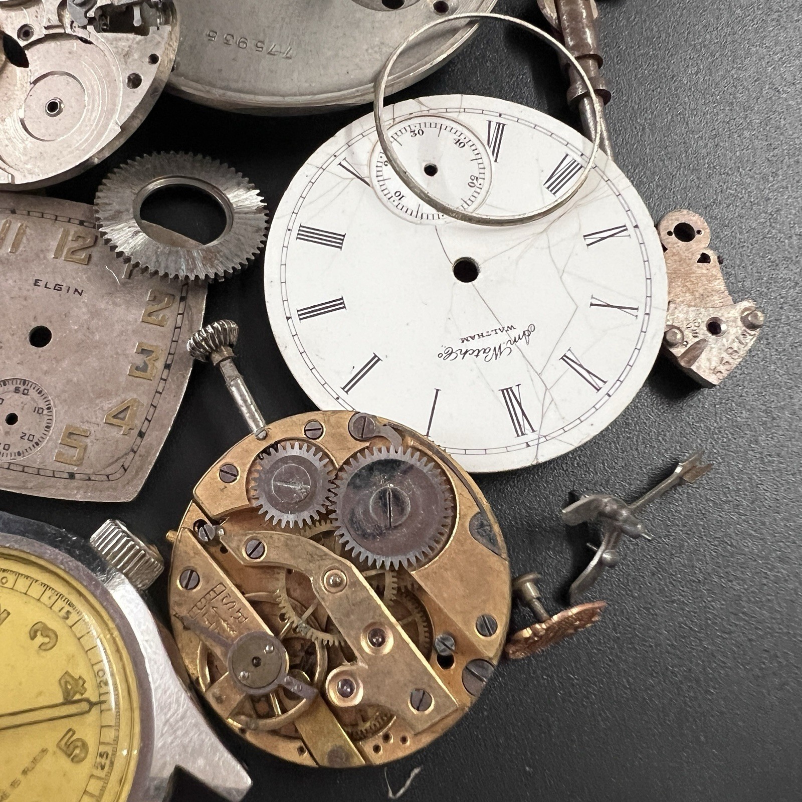 Vintage Mixed Watch Clock Gears Parts 100g Lot Steampunk Gothic Craft Jewelry L2