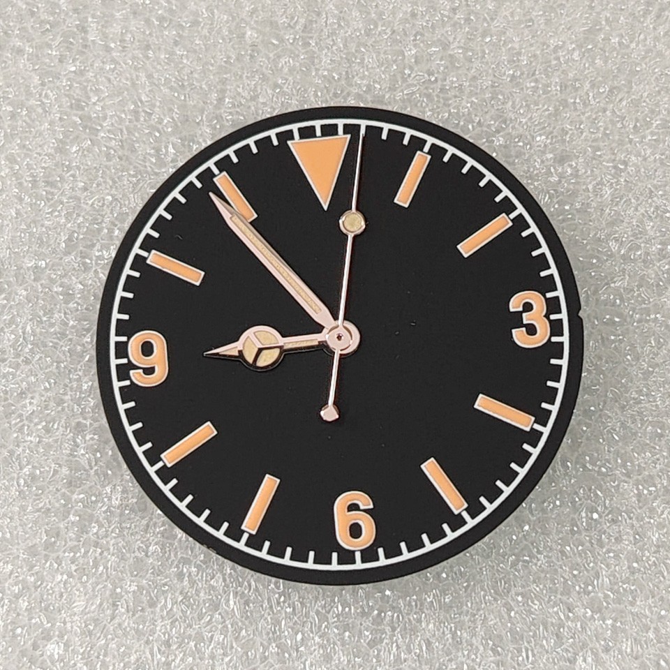 Watch Accessories Retro Dial Orange Marker Green Lume+ Hand Fit NH35/36 Movement