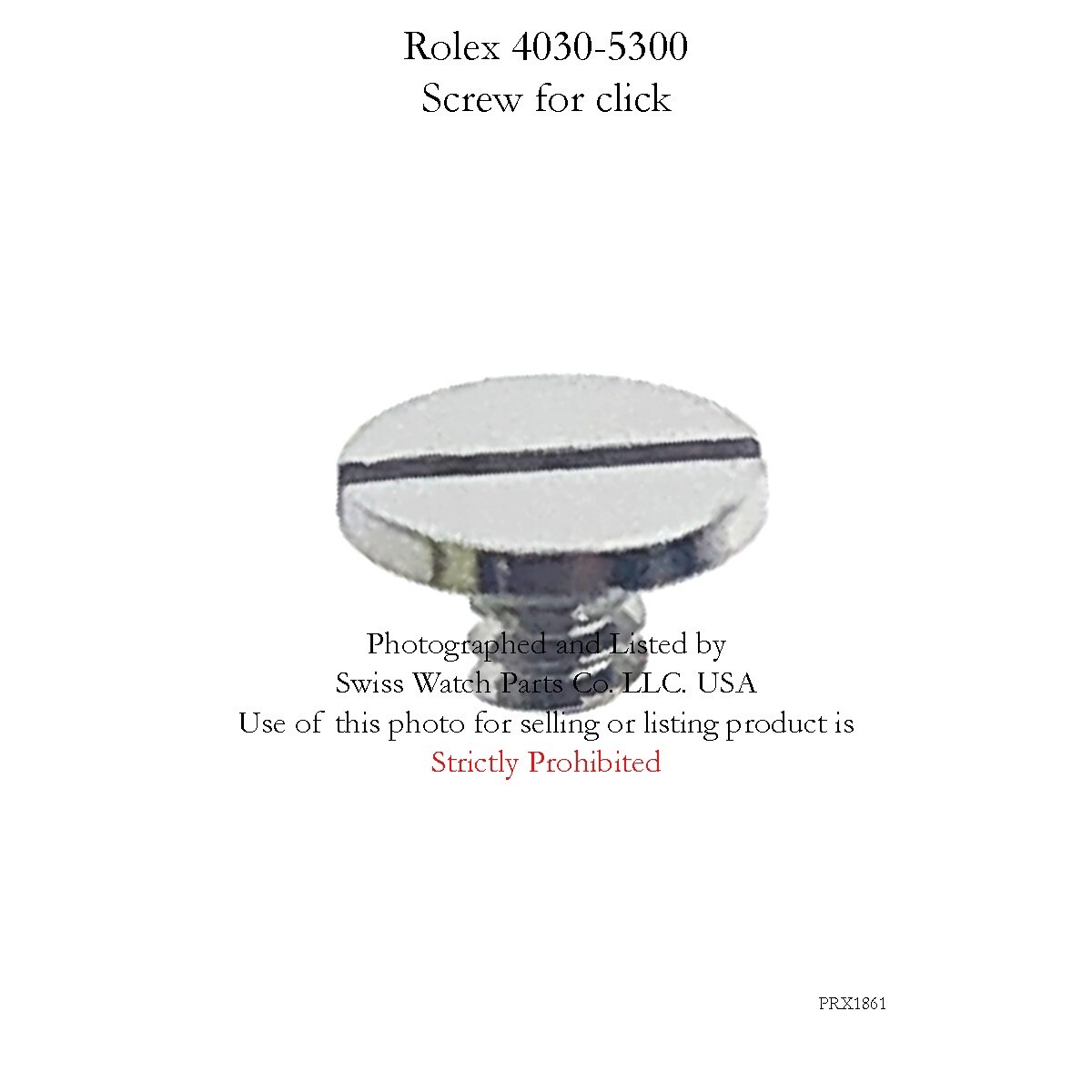 Rolex Caliber 4030 5300 Screw For Click Genuine Watch Movement Part