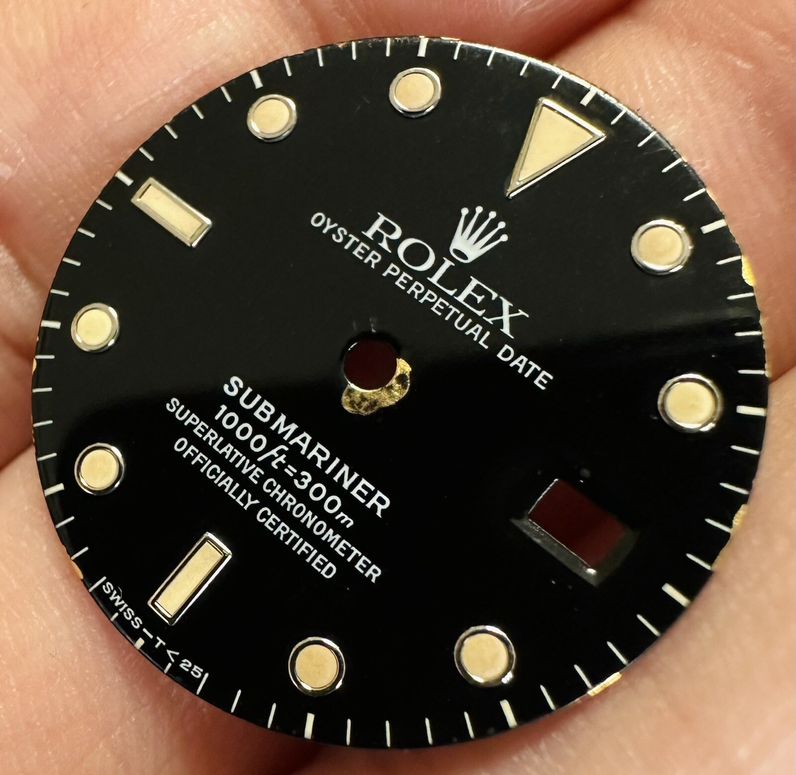 Rolex Black Dial Trit For Submariner Date Model Ref 16610 16800 168000