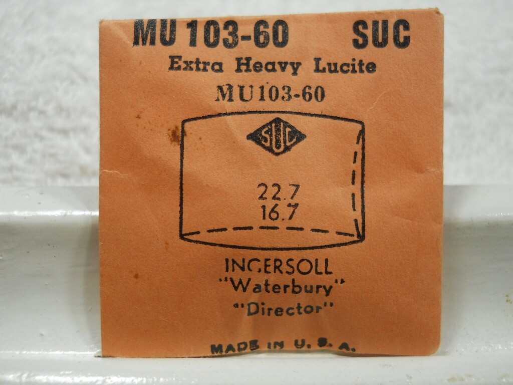 SUC MU103-60 Watch Crystal Fit Ingersoll Waterbury Director – 25.1 x 16.6 mm
