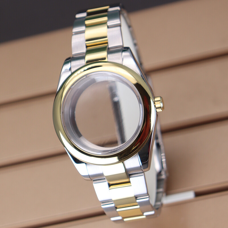 36mm/39mm Watch Case+Strap Fixed bezel Sapphire Glass For nh35/36 8215 Movement