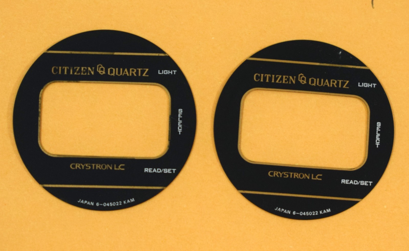 CITIZEN Quartz Crystron LC Digital Watch Panel Cover Dial ~ NOS Part #6-045022