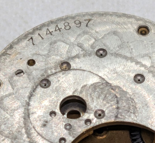 Vintage Pocket Watch Verge Fusee Movement Engraving Brass Components 43 mm