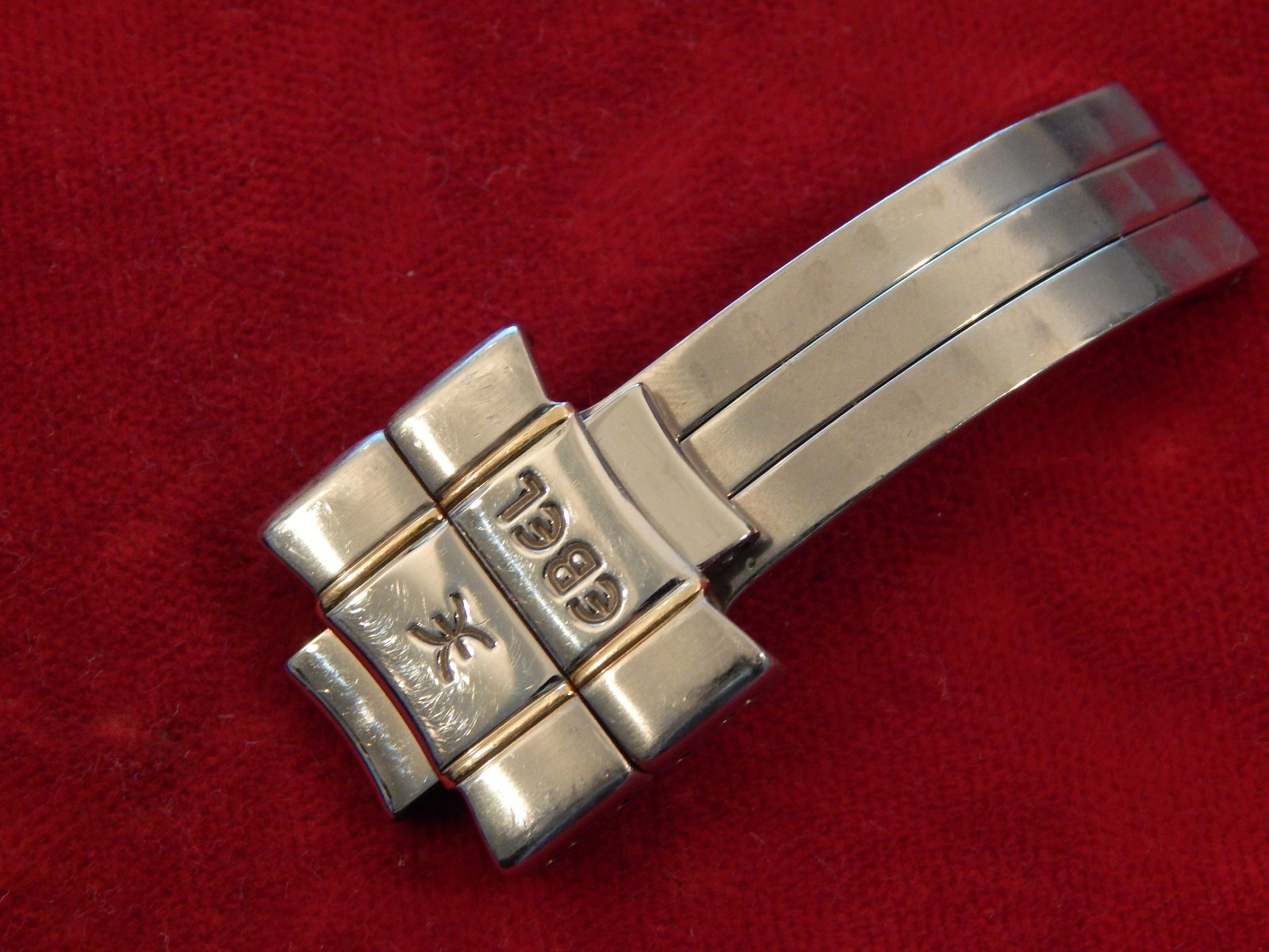 GENUINE EBEL 18K /STAINLESS STEEL 1911 19MM 20MM BAND BRACELET DEPLOYMENT BUCKLE