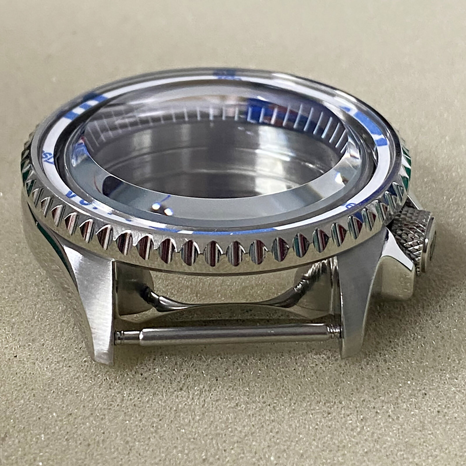 For NH35/NH36/4R Movement 41.5MM Watch Case 3.8 o’clock Crown Mineral Glass Case